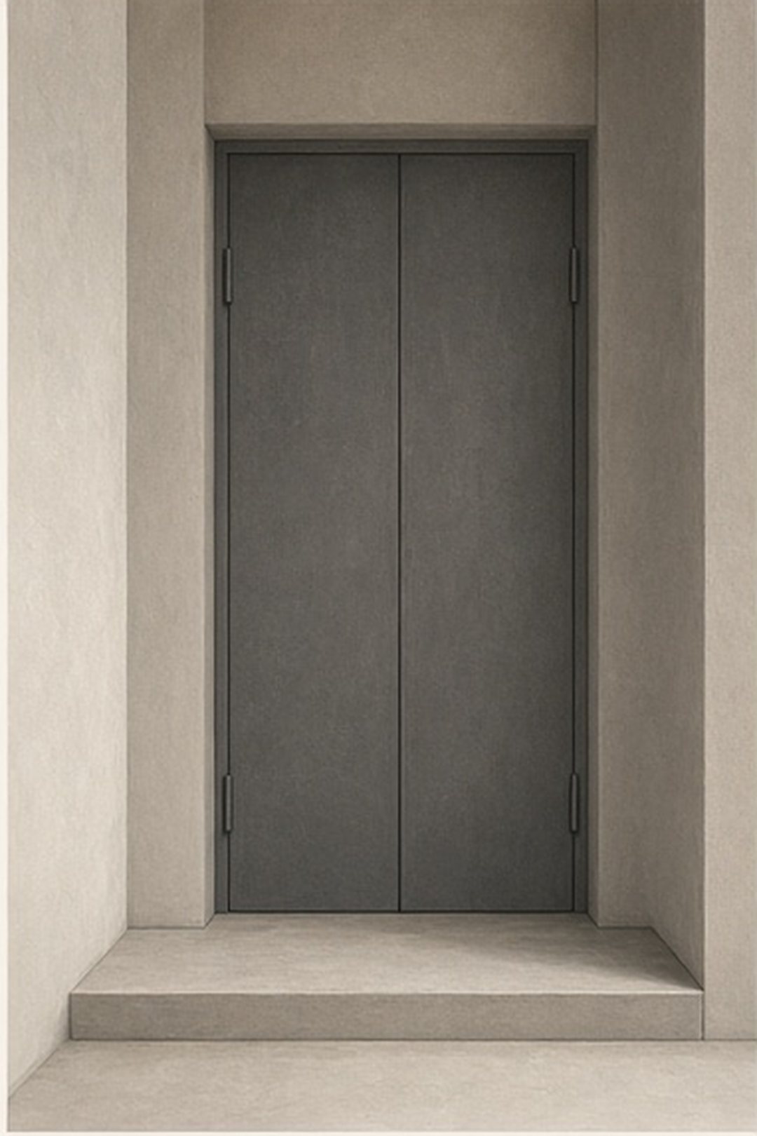 Architectural threshold with unnecessary permission doors remaining closed